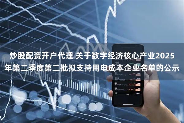炒股配资开户代理 关于数字经济核心产业2025年第二季度第二批拟支持用电成本企业名单的公示